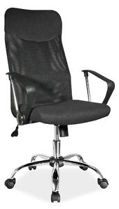 Scaun de birou Q-025, negru, stofa meshm 62x50x107/116 cm