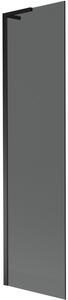 Mexen Next L, paravan de baie cu 1 aripă 50 x 150 cm, sticlă gri 6 mm, profil negru, 895-050-000-03-40-70