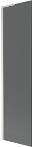 Mexen Next L, paravan de baie cu 1 aripă 50 x 150 cm, sticlă gri 6 mm, sticlă transparentă 6 mm, profil din oțel periat, 895-050-000-03-40-97