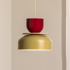 ALDEX Lampă suspendată Uto, bej-maro/roșu închis, Ø 30 cm, metal, reglabil, Multicolor, Camera de zi / sufragerie, Metal, Modern