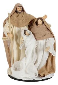Decoratiune Craciun, Sfanta familie din ceramica, 17cm