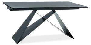 Masa extensibila WESTIN I, negru, sticla securizata/metal, 160/240x90x