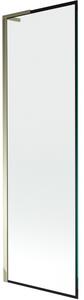Mexen Next L, paravan de baie cu 1 aripă 60 x 150 cm, model sticlă transparentă de 6 mm negru, profil auriu strălucitor, 895-060-000-03-70-50