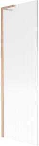 Mexen Next L, paravan de baie cu 1 aripă 60 x 150 cm, sticlă de 6 mm cu model nervuri, profil de cupru, 895-060-000-03-09-65