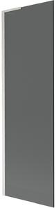 Mexen Next L, paravan de baie cu 1 aripă 60 x 150 cm, sticlă gri 6 mm, sticlă transparentă 6 mm, profil din oțel periat, 895-060-000-03-40-97