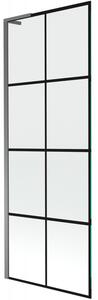 Mexen Next L, paravan de baie cu 1 aripă 70 x 150 cm, model sticlă transparentă-negru de 6 mm, profil grafit, 895-070-000-03-77-95