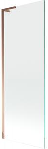 Mexen Next L, paravan de baie cu 1 aripă 70 x 150 cm, sticlă transparentă de 6 mm, profil auriu roz, 895-070-000-03-00-60