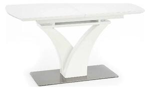 Masa extensibila 80 cm PALERMO, alb, sticla/otel
