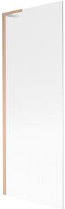 Mexen Next L, paravan de baie cu 1 aripă 70 x 150 cm, sticlă de 6 mm cu model nervuri, profil de cupru, 895-070-000-03-09-65
