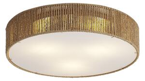 Plafonieră Japandi naturală cu abajur 46cm 3 lumini - Luz