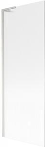 Mexen Next L, paravan de baie cu 1 aripă 70 x 150 cm, sticlă de 6 mm cu model nervurat, sticlă transparentă de 6 mm, profil din oțel periat, 895-070-000-03-09-97