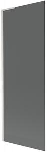 Mexen Next L, paravan de baie cu 1 aripă 70 x 150 cm, sticlă gri 6 mm, sticlă transparentă 6 mm, profil din oțel periat, 895-070-000-03-40-97