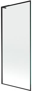 Mexen Next L, paravan de baie cu 1 aripă 80 x 150 cm, model sticlă transparentă de 6 mm negru, profil negru, 895-080-000-03-70-70