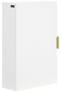 Kleankin Dulap pentru Baie Suspendat cu Rafturi Ajustabile, 40x15x60 cm, Alb | Aosom Romania