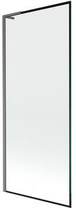 Mexen Next L, paravan de baie cu 1 aripă 80 x 150 cm, model sticlă transparentă-negru de 6 mm, profil grafit, 895-080-000-03-70-66