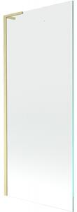 Mexen Next L, paravan de baie cu 1 aripă 80 x 150 cm, sticlă transparentă de 6 mm, profil auriu mat, 895-080-000-03-00-55