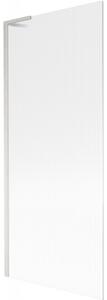 Mexen Next L, paravan de baie cu 1 aripă 80 x 150 cm, sticlă de 6 mm cu model nervurat, sticlă transparentă de 6 mm, profil din oțel periat, 895-080-000-03-09-97