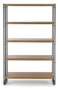 Etajera BOLIVAR REG2, stejar auriu/negru, 100x30x155 cm