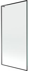 Mexen Next L, paravan de baie cu 1 aripă 90 x 150 cm, model sticlă transparentă-negru de 6 mm, profil grafit, 895-090-000-03-70-95