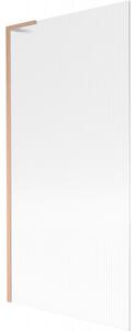 Mexen Next L, paravan de baie cu 1 aripă 90 x 150 cm, sticlă 6 mm cu model nervuri, profil de cupru, 895-090-000-03-09-65