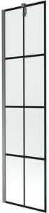 Mexen Next, paravan de baie cu 1 aripă 50 x 150 cm, sticlă transparentă de 6 mm - model negru, grafit, 895-050-000-00-77-95