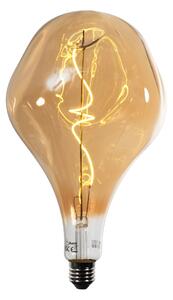Lampă LED E27 dimabilă cu filament spiralat PS160 auriu oglindit 6W 100 lm 1800K