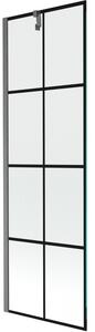 Mexen Next, paravan de baie cu 1 aripă 60 x 150 cm, sticlă transparentă de 6 mm - model negru, grafit periat, 895-060-000-00-77-66
