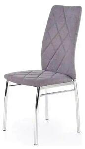 Scaun bucatarie K309, gri deschis/crom, stofa clasica/metal, 43X57X97