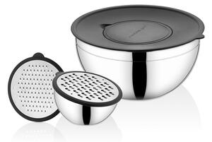 Set 6 cutii de depozitare alimente N18100, Argintiu