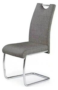 Scaun bucatarie K349, gri/crom, stofa clasica/metal, 42X60X97 CM