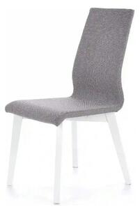 Scaun tapitat Focus, gri/alb, stofa clasica/lemn de fag, 45X61X94 CM