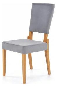 Scaun SORBUS, gri/stejar miere, stofa clasica, 44x57x95 cm
