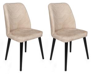 Set de 2 scaune Dallas-520, Bej- Negru