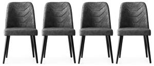 Set de 4 scaune Dallas, Antracit