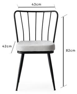 Set de 4 scaune Yıldız, Negru