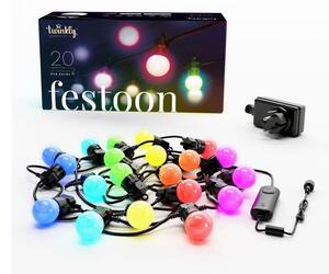 Lanț LED RGB decorativ de exterior 20xG45 10m IP44 Wi-Fi Twinkly TWF020STP-BEU
