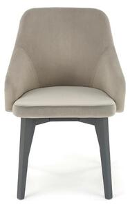 Scaun TOLEDO 2, gri/gri antracit, stofa catifelata/lemn, 57x56x86 cm