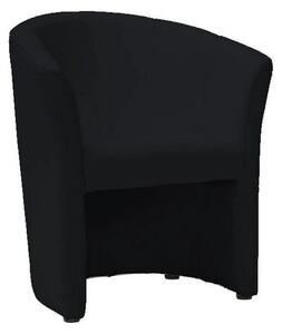 Fotoliu TM-1, negru, piele ecologica/plastic, 67x60x76 cm