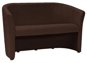 Canapea TM-2, maro inchis, piele ecologica, 126x60x76 cm