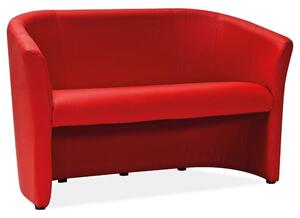 Canapea TM-2, rosu, piele ecologica, 126x60x76 cm