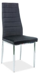 Scaun H261, negru, stofa catifelata, 40x38x96 cm