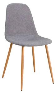 Scaun FOX, gri/stejar, stofa/metal, 46x44x86 cm