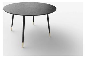 Masa EMBOS, negru/auriu, 120x75 cm