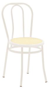 Scaun Vienna plastic ratan bej - metal ecru