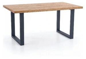 Masa extensibila PEREZ, stejar deschis/negru, 160/250x90x76 cm