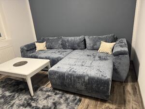 Coltar extensibil Elena, stofa premium Gri