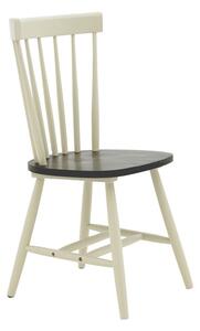 Scaun Larus lemn din arbore de cauciuc, culoare lemn natural antracit - alb 50x49x90cm