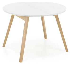 Masa extensibila RUBEN, alb/stejar, 102/142x102x73 cm