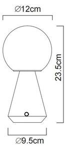 Lampă LED tactilă reîncărcabilă dimabilă de masă Globo 21029S SORA 1,5W/5V 1800 mAh negru