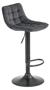 Scaun bar inalt H95, gri/gri inchis, stofa/otel, 43x44x84/106 cm